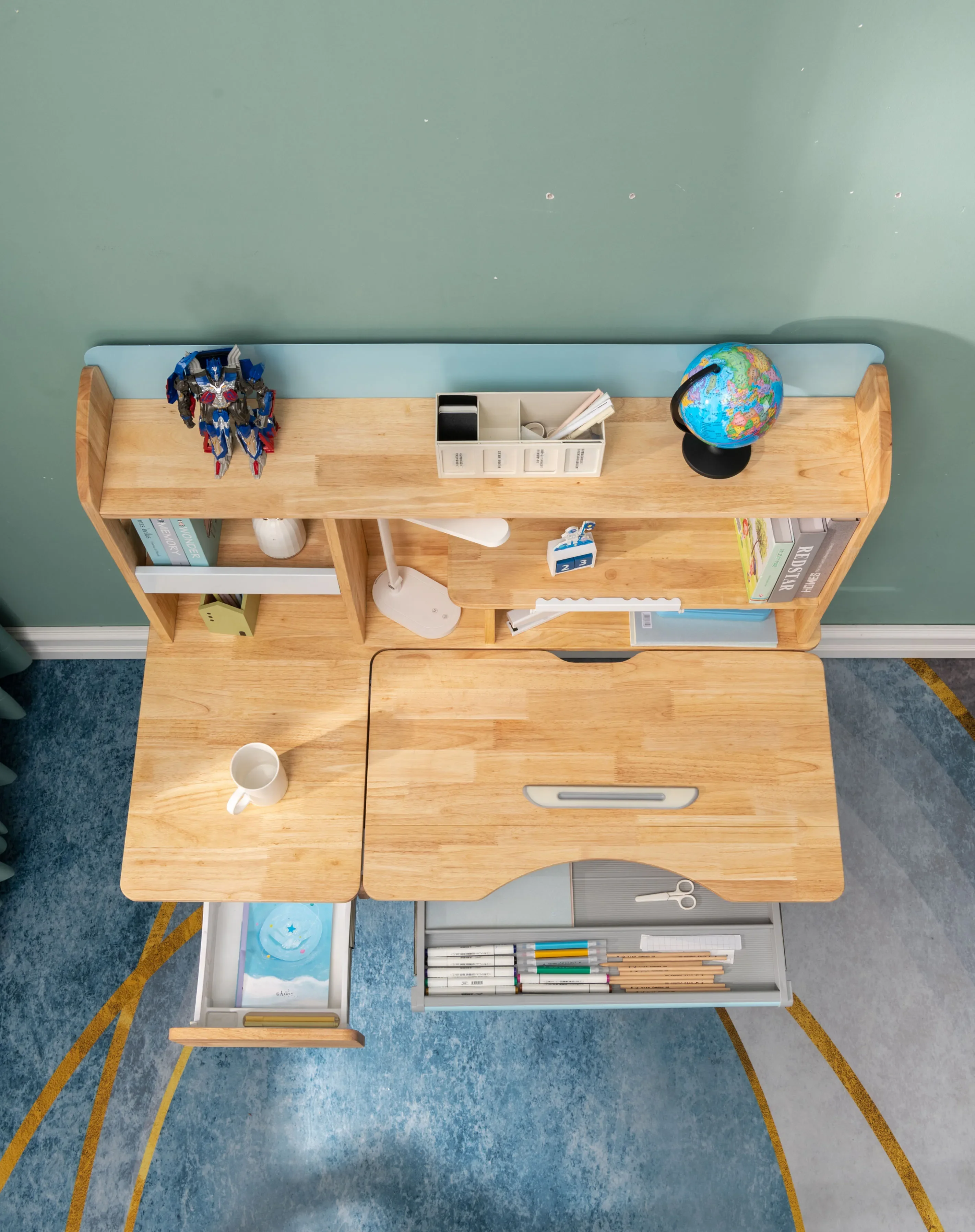 Height Adjustable Children Desk Home Bedroom Furniture Smart Learning Table Ergonomic Height Adjustable Writing Study
