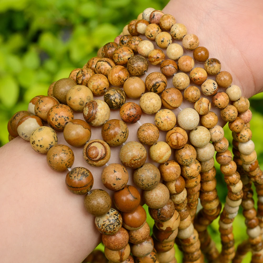 Cuentas de piedra natural, ojo de tigre, turquesa, turmalina, amazonita, cuarzo rosa, cuentas de ágata para hacer joyas, pulseras de bricolaje de 6, 8 y 10 mm