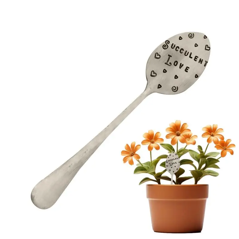 

Funny Plant Markers Spoon Plant Labels Hand Stamped Metal Plant Signs Funny Garden Art Marker Reusable Plant Signs For Vegetable