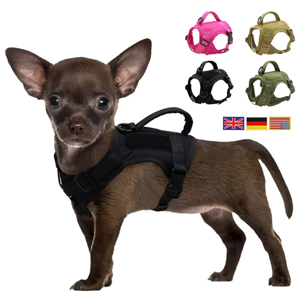 Nylon Dog Tactical Harness Military Cat Dogs Harnesses Adjustable Pet