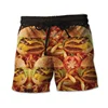 Funny Fast Food Pattern Beach Shorts Men 3d Printed Hamburger Quick Dry Surfing Running Shorts Street Sports Swimming Shorts 1
