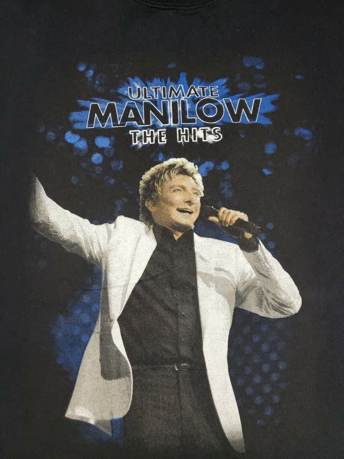 Vintage Ultimate Manilow The Hits Barry T Shirt Black S 234Xl Li558 Maniche Lunghe O Corte