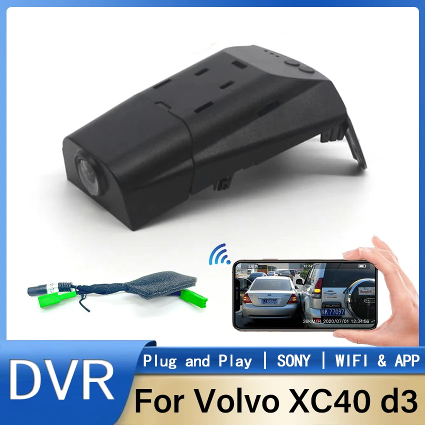 

Dash Cam For Volvo XC40 d3 2017 2018 2019 2020 2021 2022 2023 Car DVR Wifi Video Recorder DashCam Camera 170° HD Night Vision