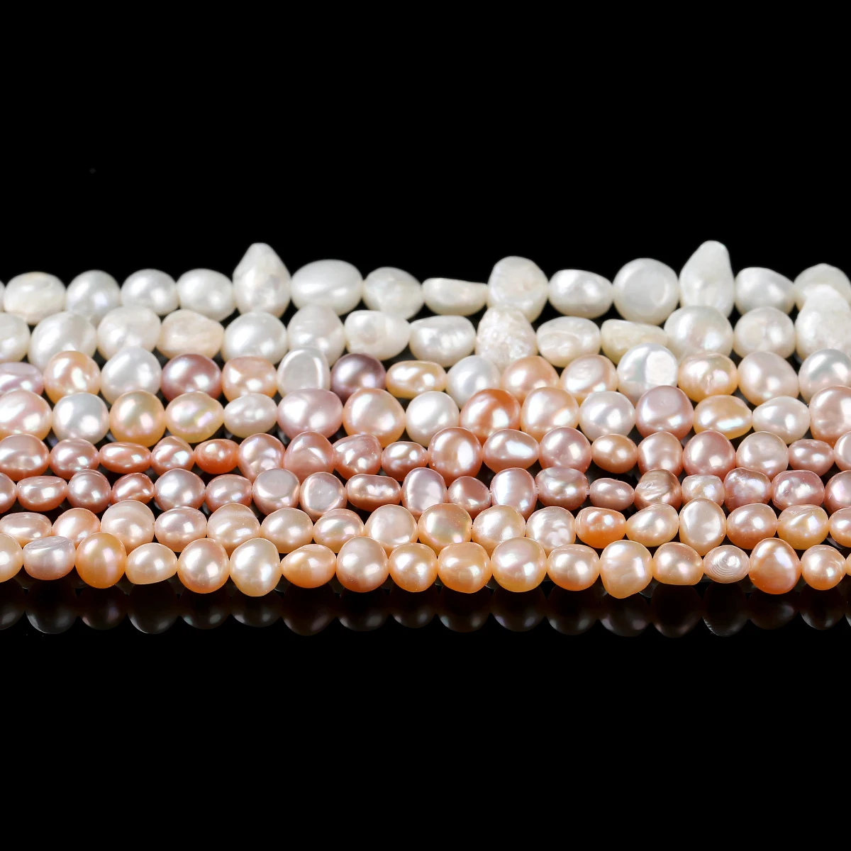 Exquisite High Luster Flat Rice Freshwater Pearl Beads