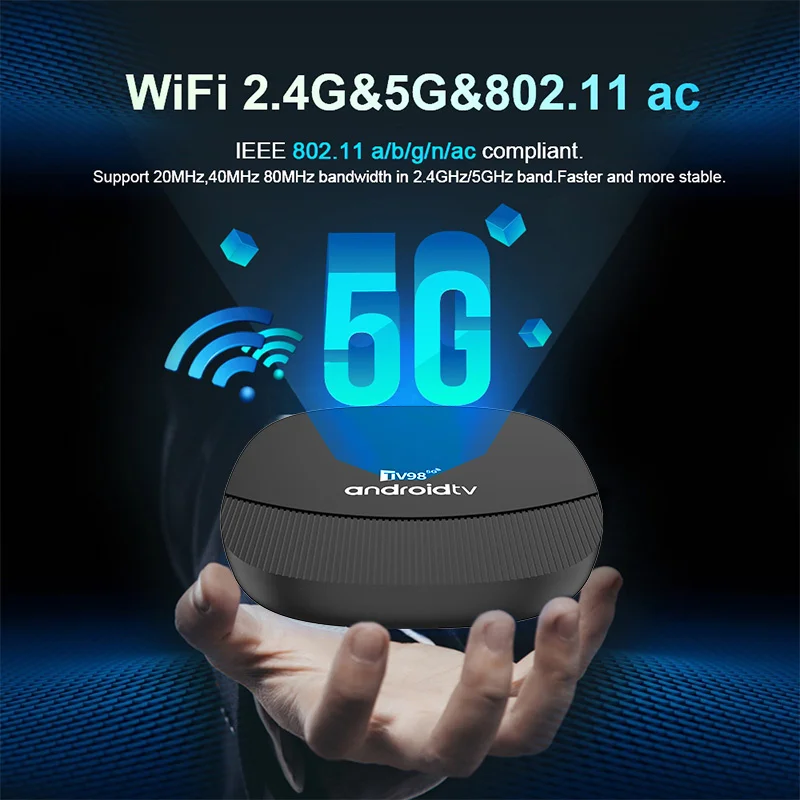 TV98 ATV Max Plus TV Box 8K 4K Android 14 Set Top Box 4G 5G 8GB 128GB Voice Remote WiFi Media Player Ultra Smart TV Box iptv - Imagen 4