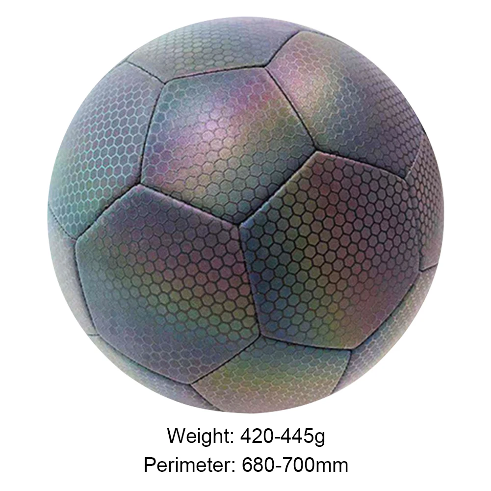 Ballon de Football lumineux nuit réfléchissant Football Glow in the Dark  ballons de Football taille 5 pour adultes Sports de plein air équipe