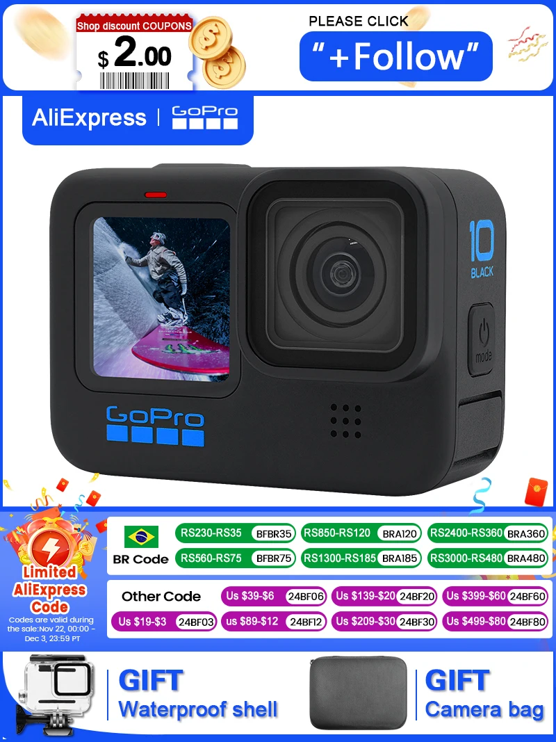 (Used) GoPro HERO10 Black original action camera 5.3K Cycling video ...