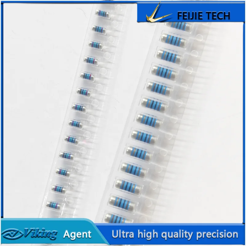 50PCS/lot 0204 1% SMD MELF Resistors Color Ring Resistors 61.9K 100K 200K 300K 470K 910K 1M 2M 7.5M 10M
