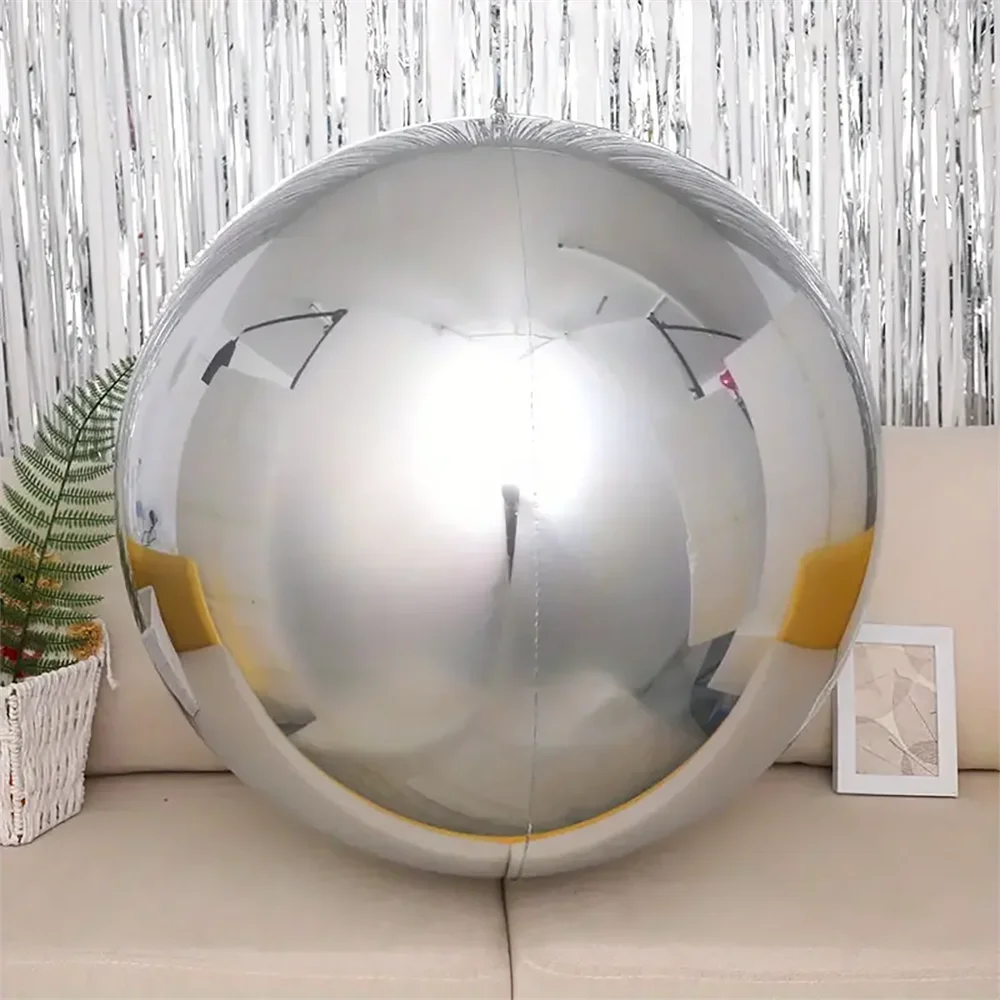 3 Stück 32 Zoll Silber Gold 4D Ballon Folie Mylar Kugel Ballon für Geburtstagsfeier Hochzeit Valentinstag Babyparty Dekorationen – Detail 7