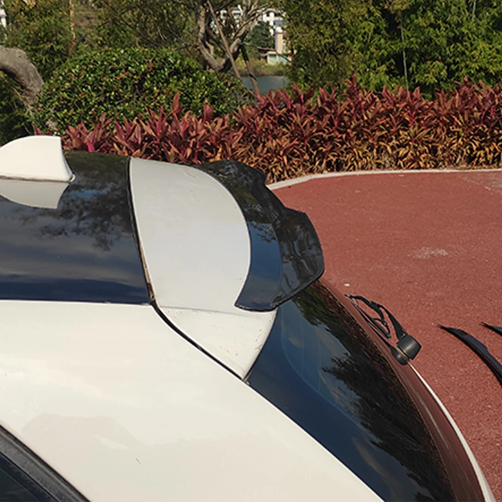 Universal 51" Gloss Black Rear Roof Spoiler – ABS Plastic, Knight Sport Style For Hatchbacks & SUVs