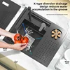 Hidden Cup Washer Sink Stainless Steel Kitchen Sink Bar Coffee Shop Samll Single Slot With Cover Plate Balcony Garden Wash Basin 2