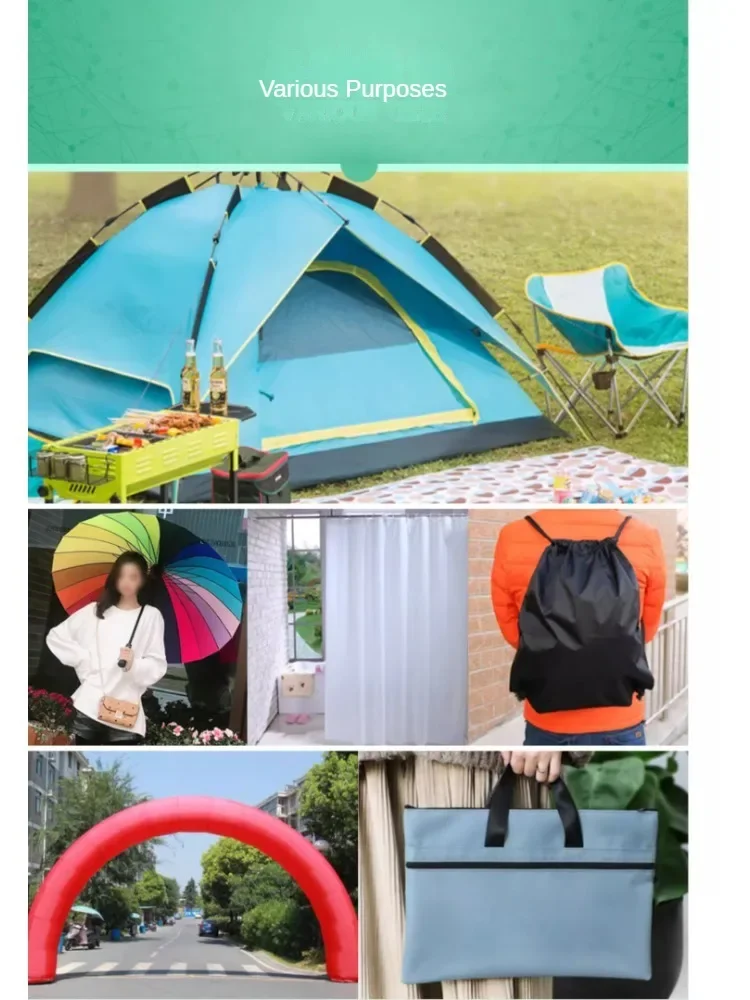210D Waterproof Oxford Fabric Per Meter for Shower Curtain Tents Umbrella Bag Diy Sewing Soft Thin Light Cloth Plain Blue Black waterproof fabric