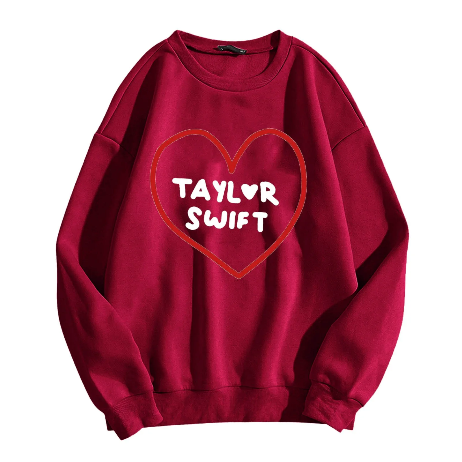 

Autumn Winter New Fashion 1989 Sweatershirt Round Neck Long Sleeve Taylor Letter Print Tour Concert Hoodeless Pullovers Clothing