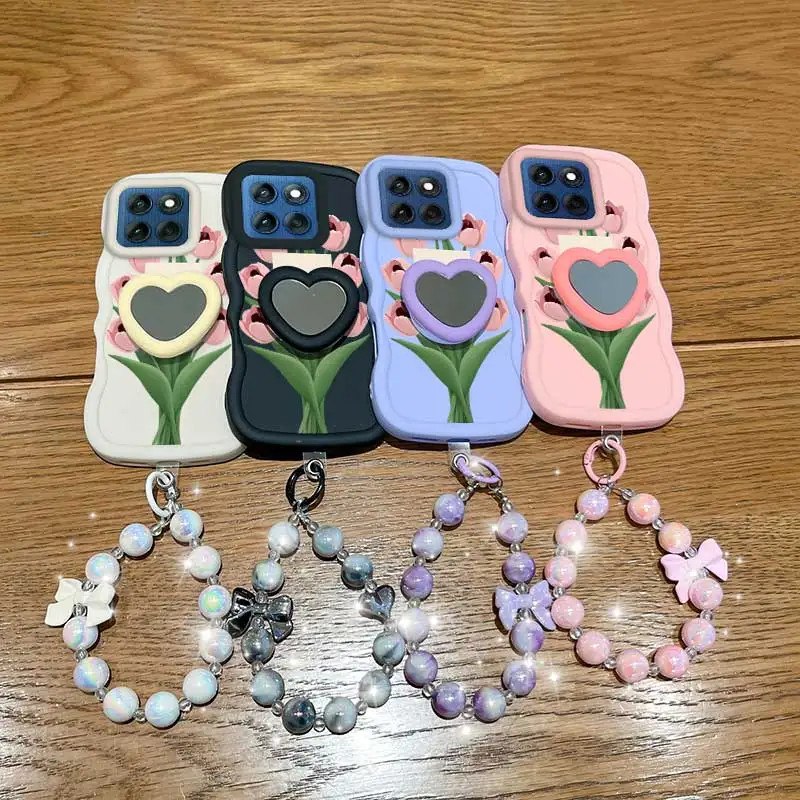 3-Piece Set: Stay Happy Phone Case, Lanyard, and Stand