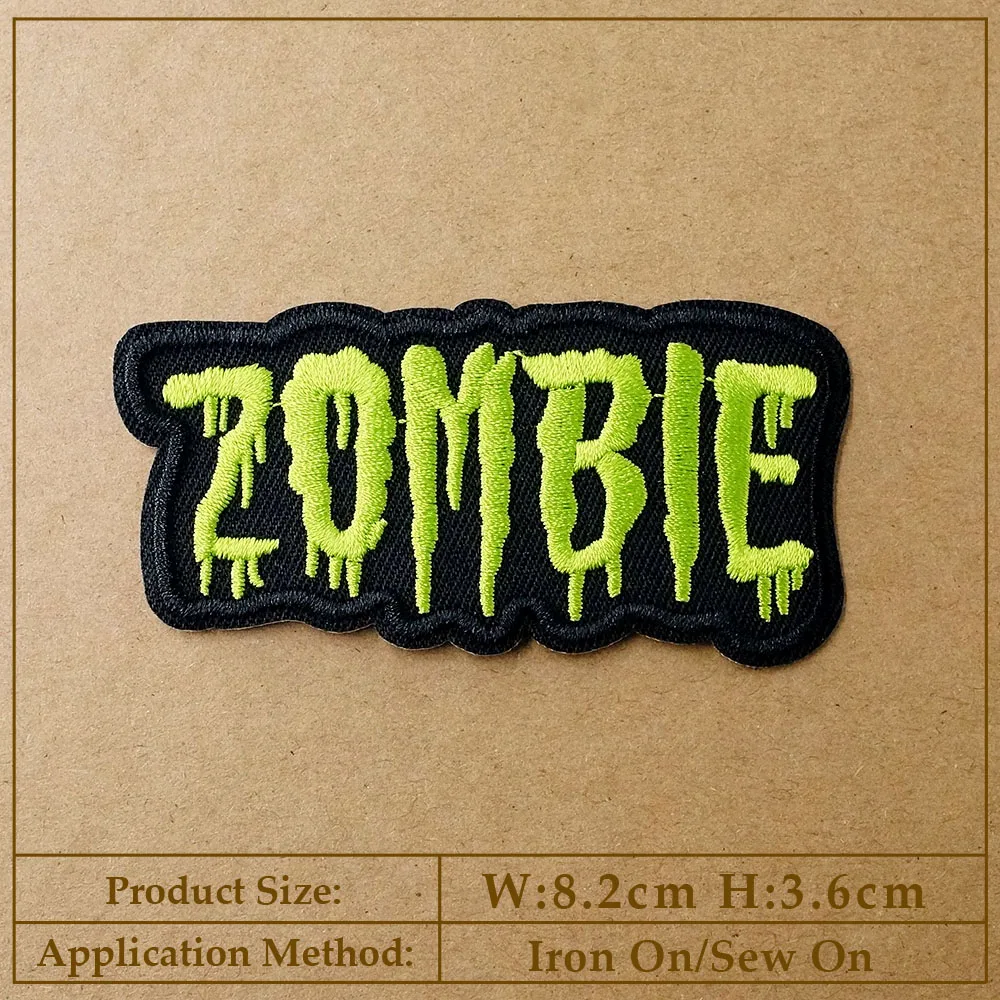 Rock Punk Iron-On Patch for Clothing - Heavy Metal Style Decorative Applique