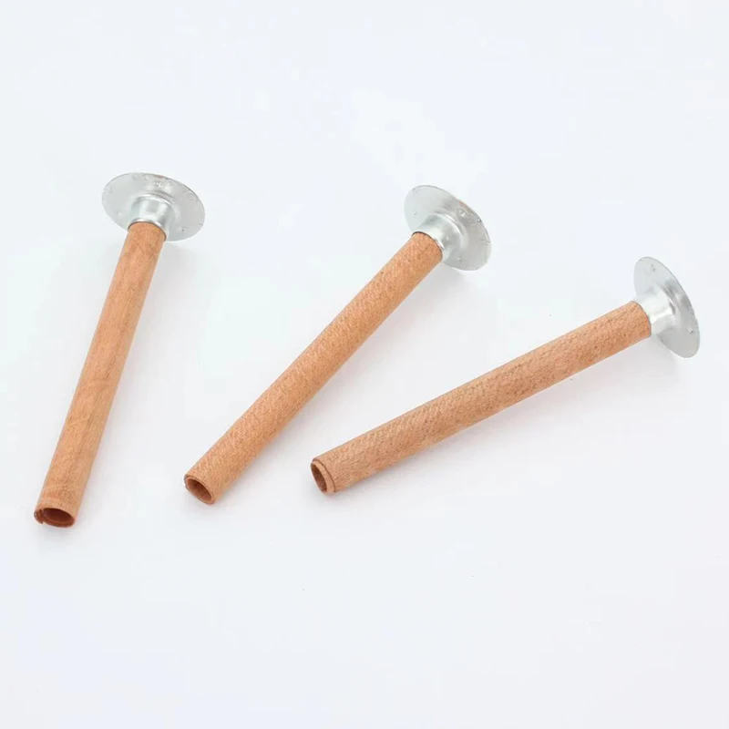 5pcs 50-95mm Cylindrical Wooden Candle Wicks Set Wood Candle Cores Base DIY Making Craft Soy Parffin Wax Wick candle wicks candle wick