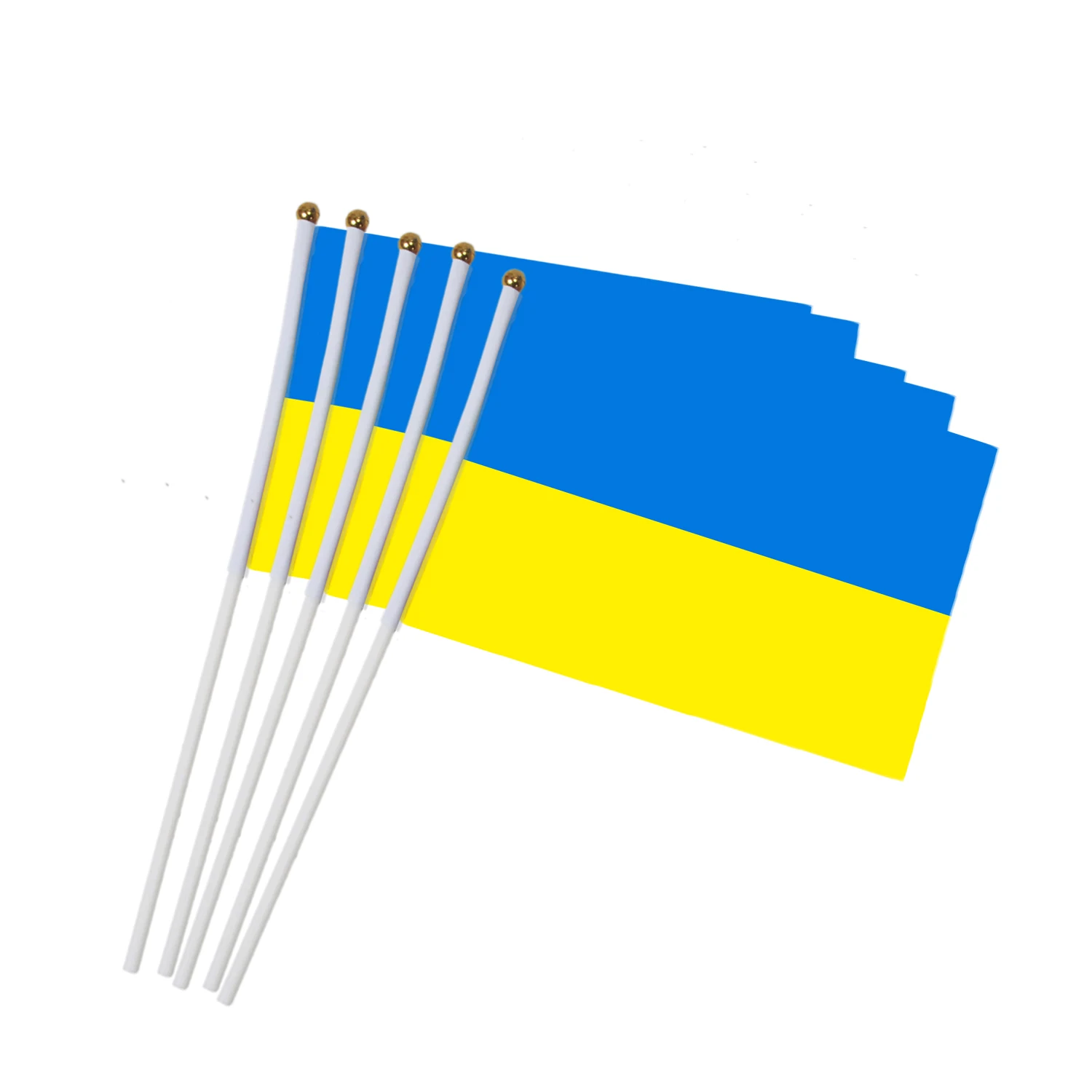 small Ukraine National Flag 21*14cm 8 polyester flag hand waving