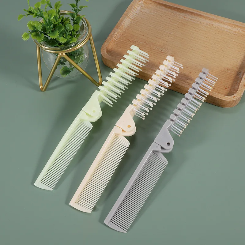 2 In 1 Folding Comb Head Massage Professional Hair Comb Anti Static Portable Hairdressing Combs for Women Men Hair Styling Tools