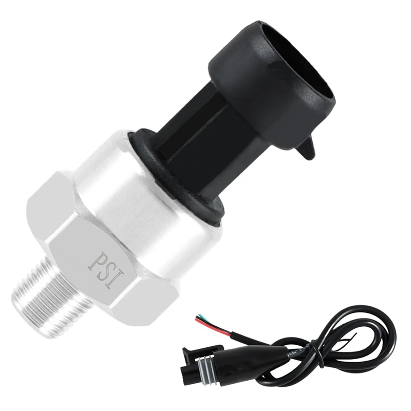 A15F-150 PSI Pressure Transducer Sensor With Connector Harness,1/8In NPT Thread Stainless Steel Pressure Transmitter For Oil
