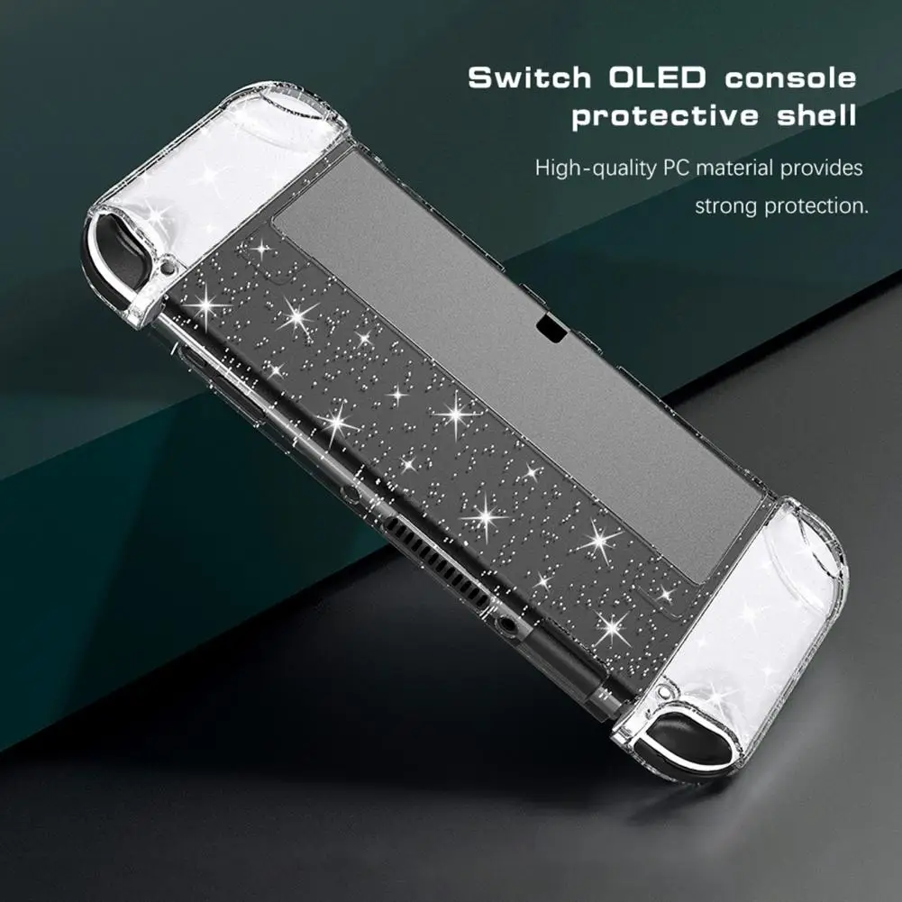 

Game Console Protective Shell Shock-proof Clear Transparent Game Console Hard PC Case for Switch OLED