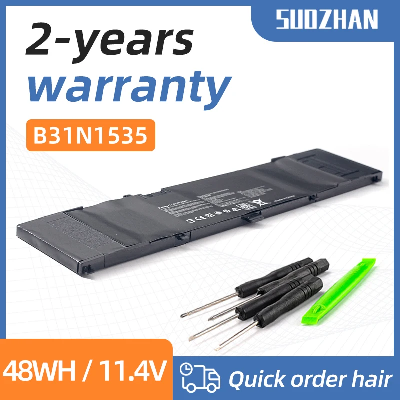 

SUOZHAN 11.4V 48WH B31N1535 Laptop Battery For ASUS ZenBook UX310 UX310UA UX310UQ UX410 UX410UA UX410UQ U4000U U400UQ RX310U