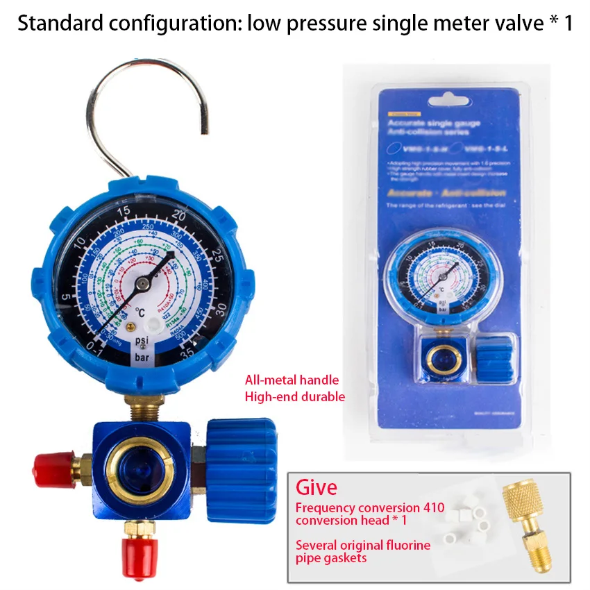 Per R410A R22 R134A R404A Manometro Aria Condizionata Refrigeranti Manometro Collettore Valvola 800Psi/500Psi Con Specchio Visivo
