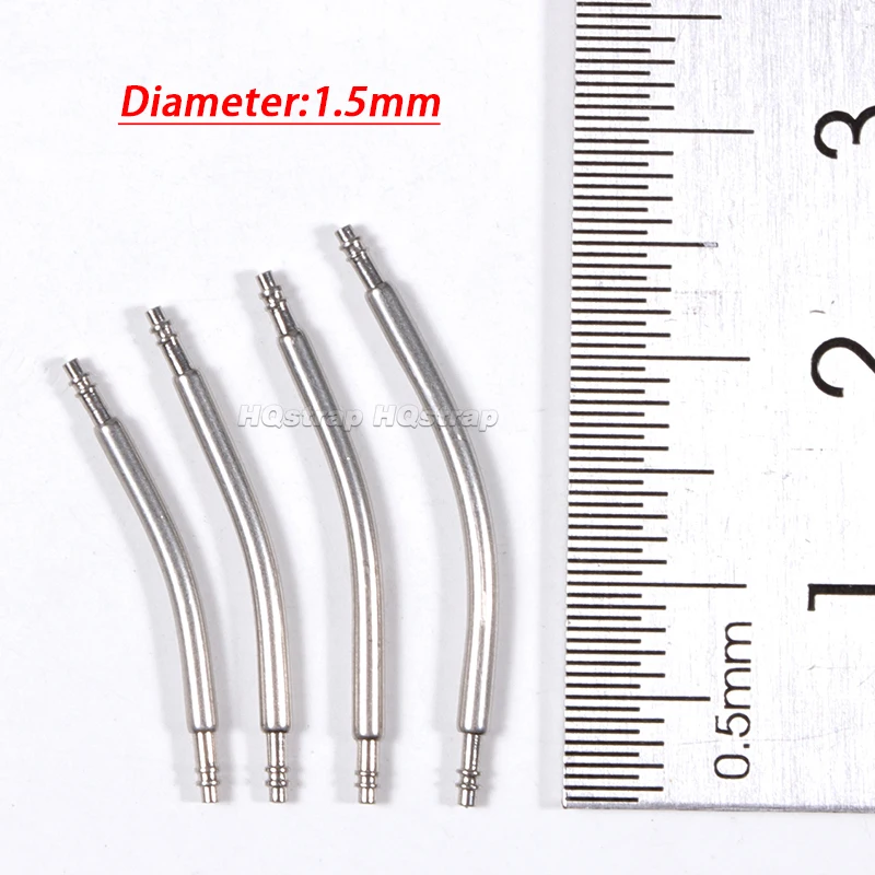 Premium Stainless Steel Curved Spring Bar Set - 10pcs