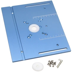 Premium Aluminum Router Table Insert Plate with Miter Gauge for DIY Woodworking Projects (Aluminum plate)