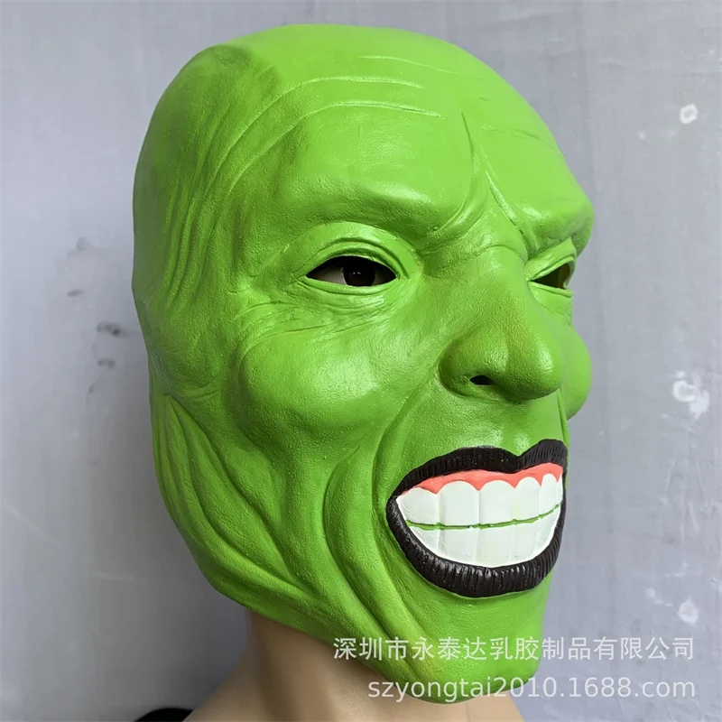 The Mask Movie Jim Carrey Cosplay Green Mask Costume Fancy Mask Halloween  Party