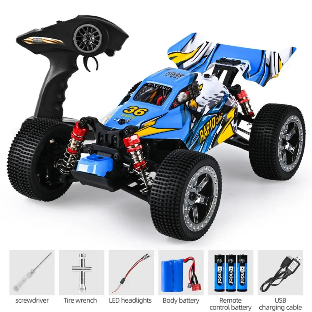 

866-167 45km/h 1:16 High Speed Car 3-wire High-torque Steering Gear Flexible Control 550 Motor Brushed Remote Control Car Toys