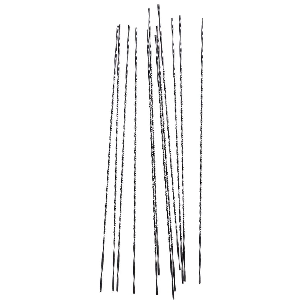 Scroll Saw Blades 12Pcs/lot Diamond Wire Saw Blade Cutter Jewelry Metal Wood Cutting Jigsaw Blades DIY Tool Curved Cutting Wire Drawing Saw Blade