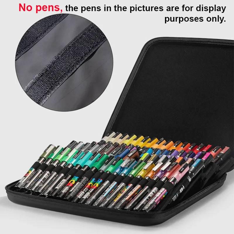 Art markers Art Marker Pen Slot Storage Bag Suitable PC-1M/3M/5M/8K/17K Double zipper Head Folding Storage Portable Stationery