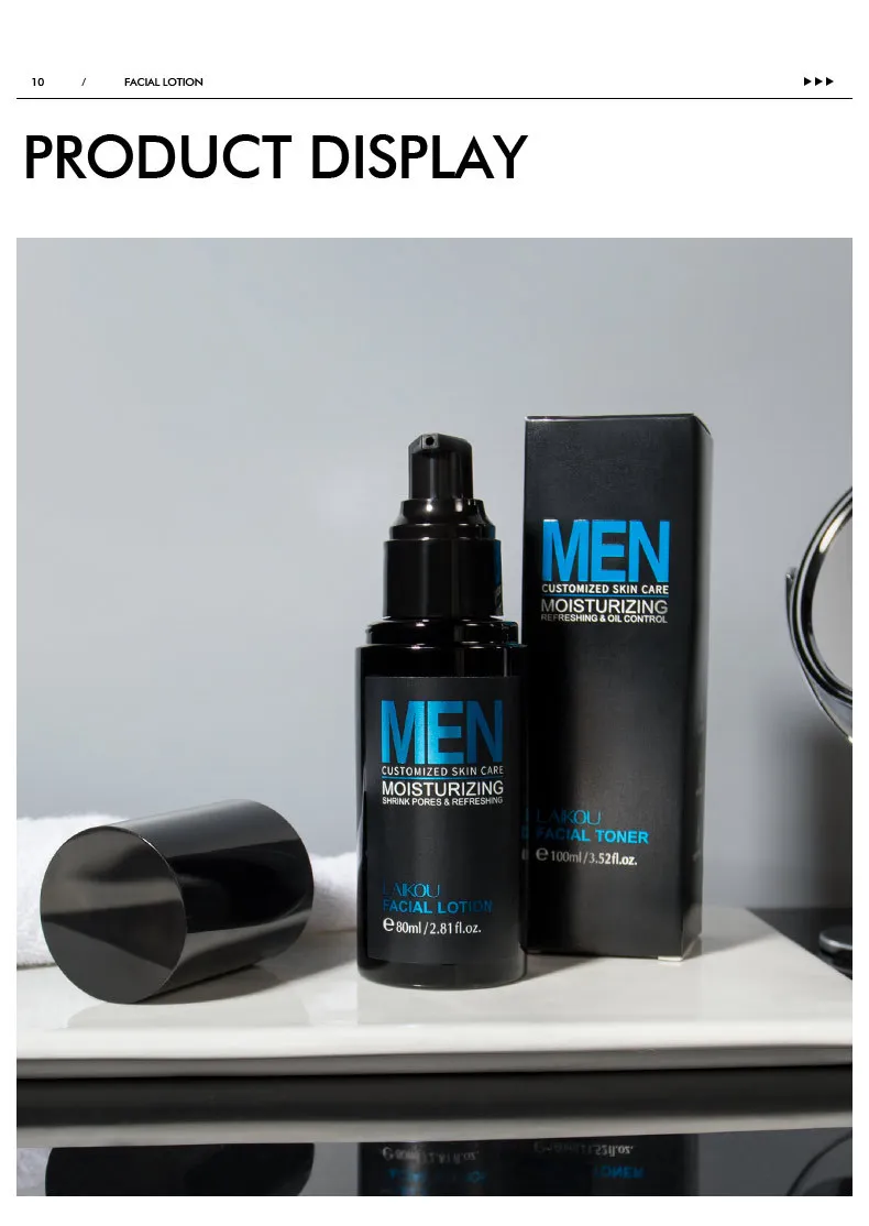 LAIKOU Face Lotion For Men Sensitive Skin Firming Cream Refreshing Moisturizin Men's Night Moisturizer Facial Skin Care Products 3