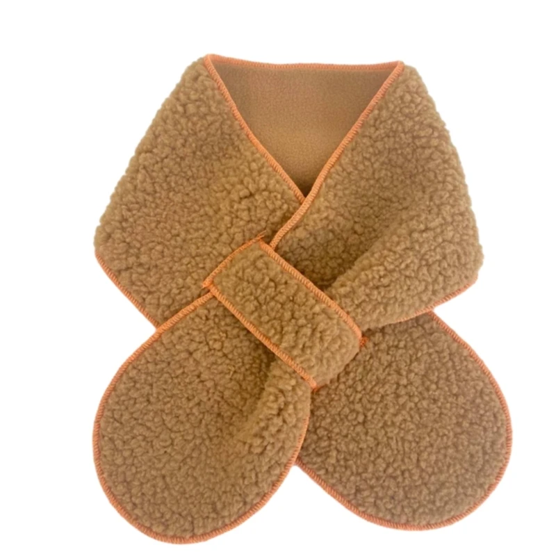 

Stylish Lamb Wool Scarf Autumn Winter Baby Neck Warmer Solid Color Long Muffler for Children's Outdoor Adventures Drop Shipping
