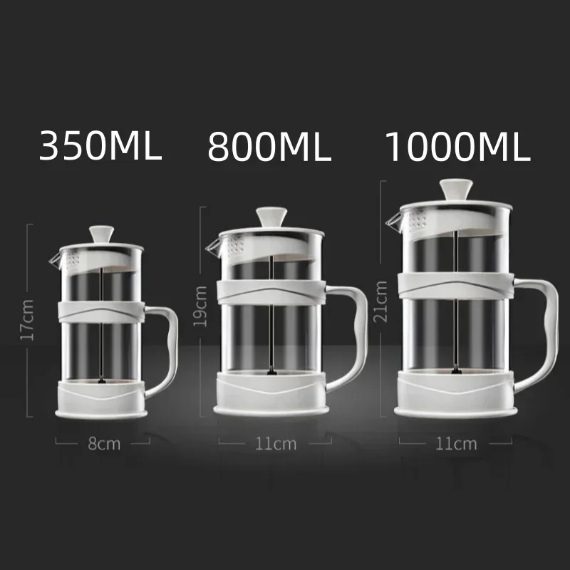Transparent Glass French Press Heat Resistant Coffee Pot - Image 6