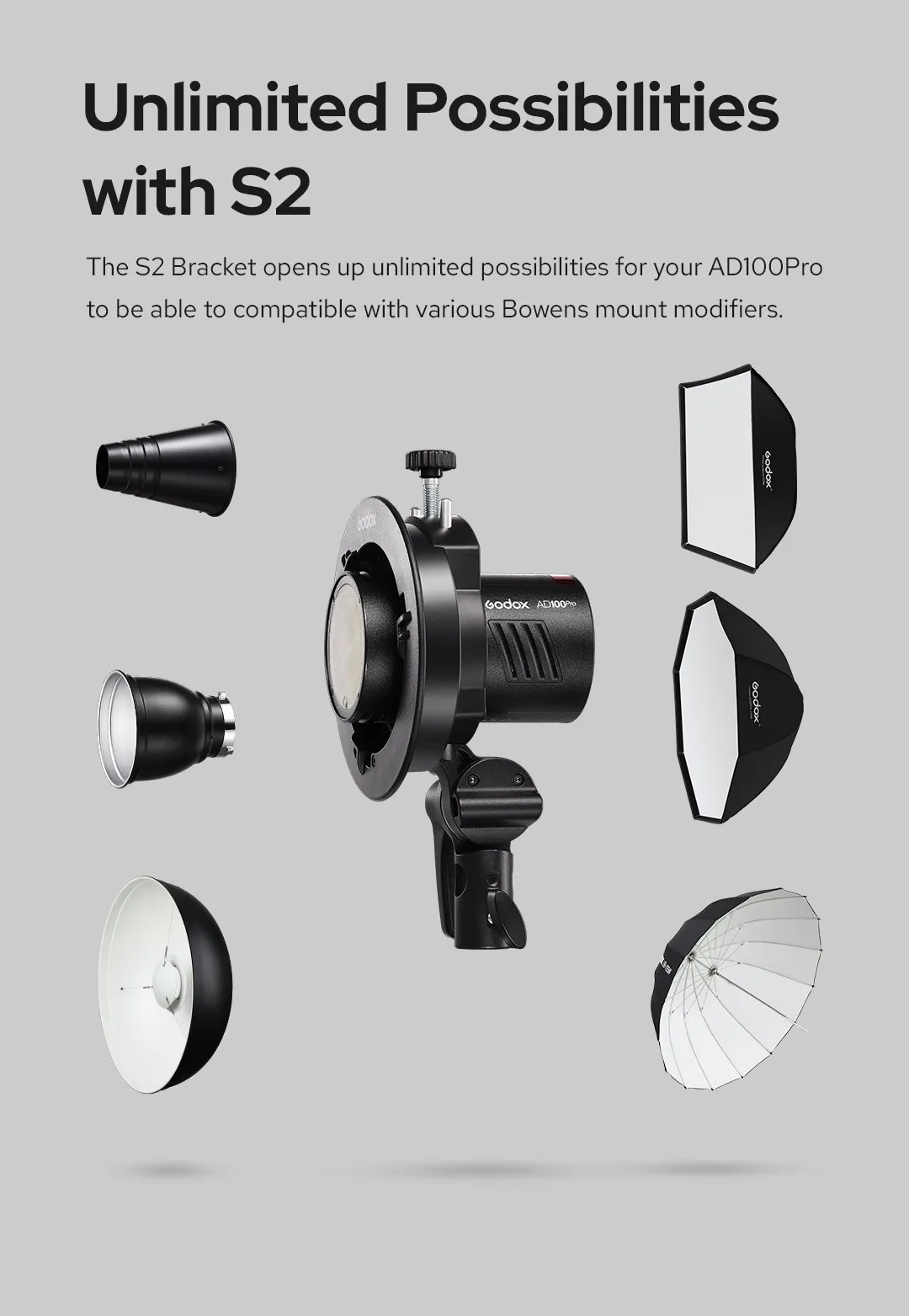 Godox AD100Pro AD100 PRO TTL HSS 100W Outdoor Flash Speedlight 2.4G Wireless Poc