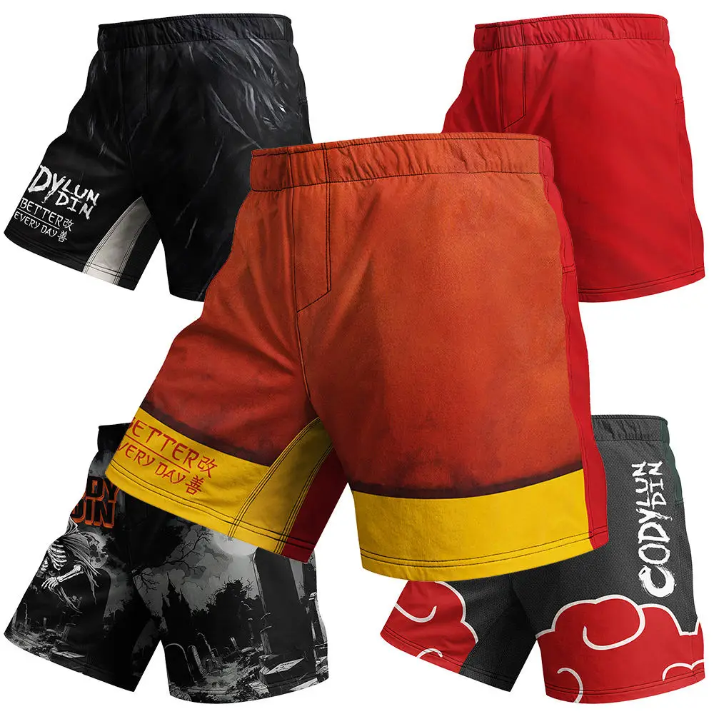 Boxing MMA Fight Shorts for Men 3D Print Pattern Women Polyester Fabric Casual Digital Printing Bjj Rashguard Muay Thai Shorts
