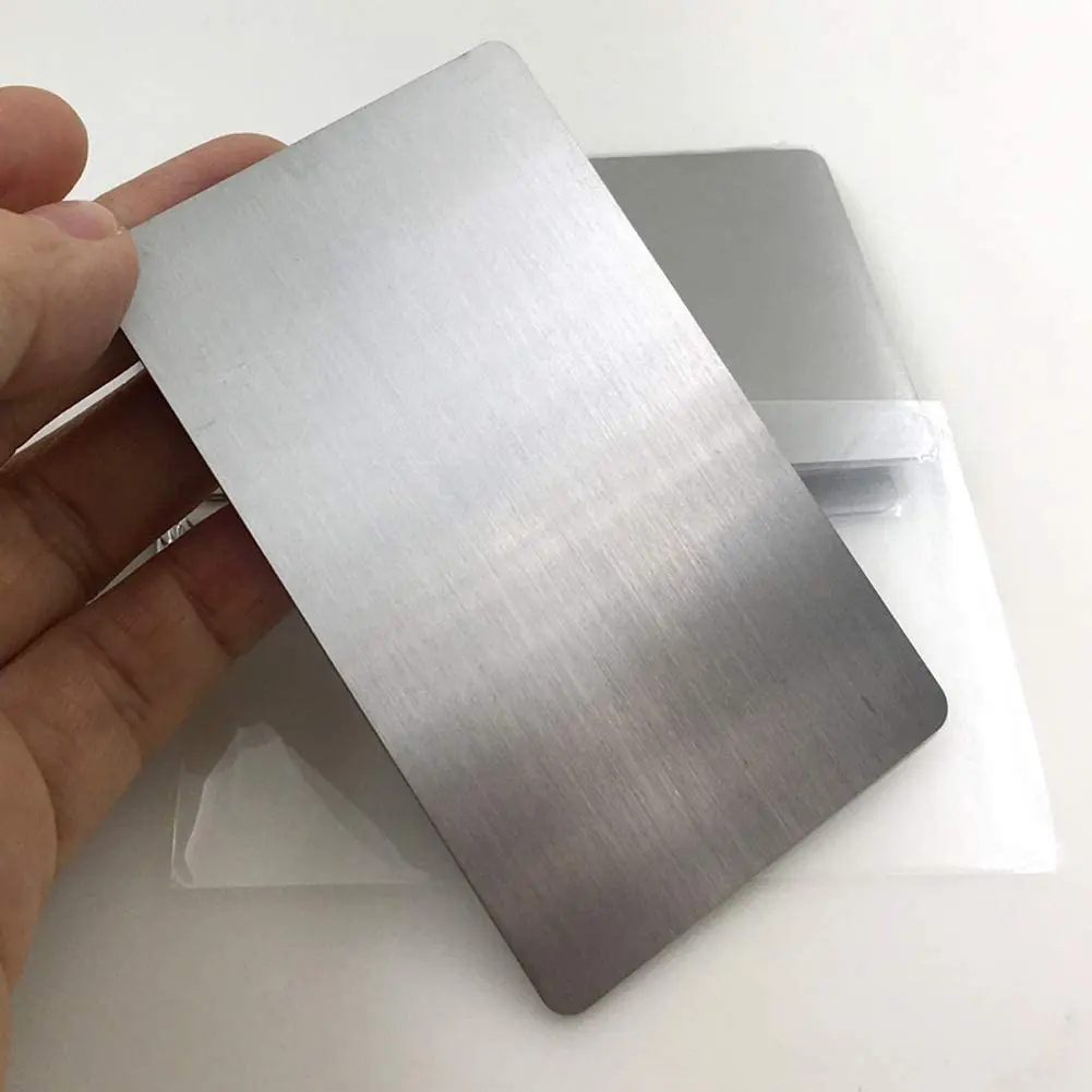 304 Stainless Steel Business Cards Blanks 10pcs/pack for Customer Laser Engraving DIY Gift business cards custom cards