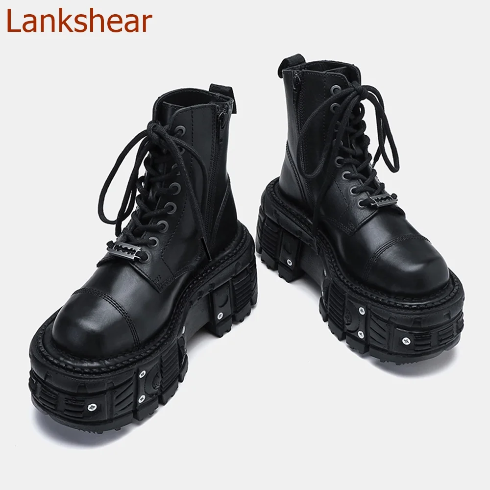 Round Toe Flat Sole Women Boots Thick Sole Cross Tied Fashion Casual Comfortable Ankle Sexy Party Women Shoes 2024 New Arrivals