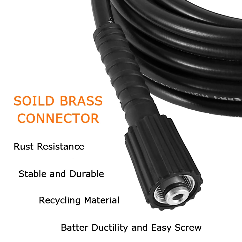 High Pressure Car Washer Hose Steel Wire Braid Car Washer Pipe Extension Hose Water Hose for Karcher K2 K3 K5K7 Pressure Cleaner 3