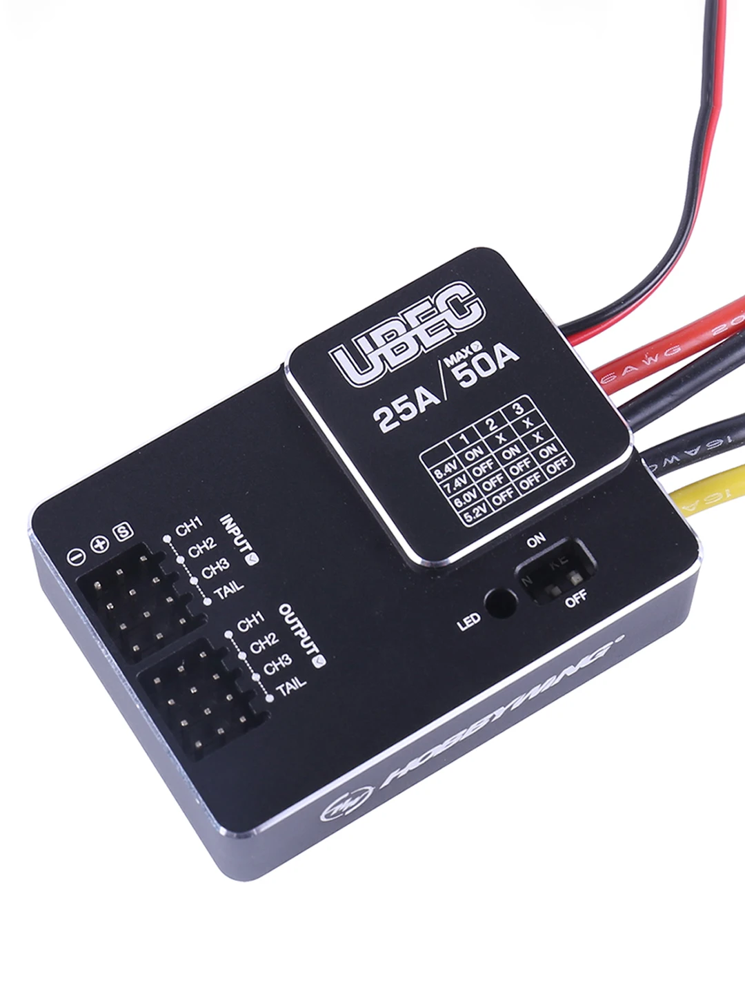 

Hobbywing UBEC 25A HV 3-18S модуль 25A внешнее переключение для DIY FPV мини гоночный Квадрокоптер Дрон