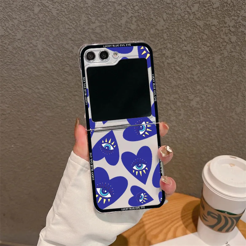 Lucky Eye Blue Evil Eye Folding Shockproof Clear Phone Case
