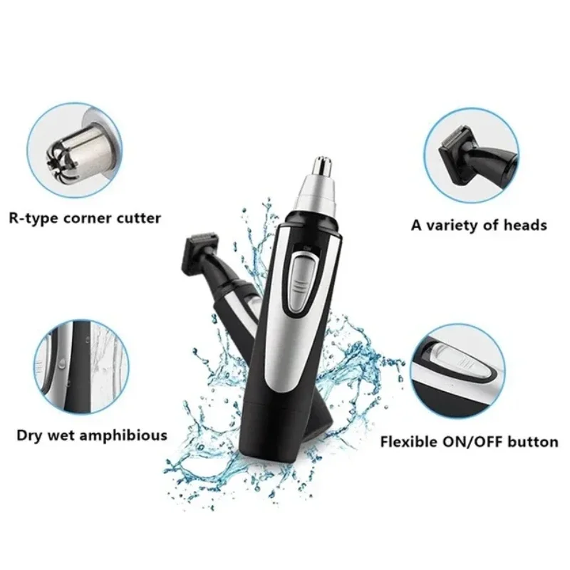 Hm-178 Waterproof 3 in1 Electric Corded Rechargeable Ear and Nose Hair Trimmer Manual for Men 4