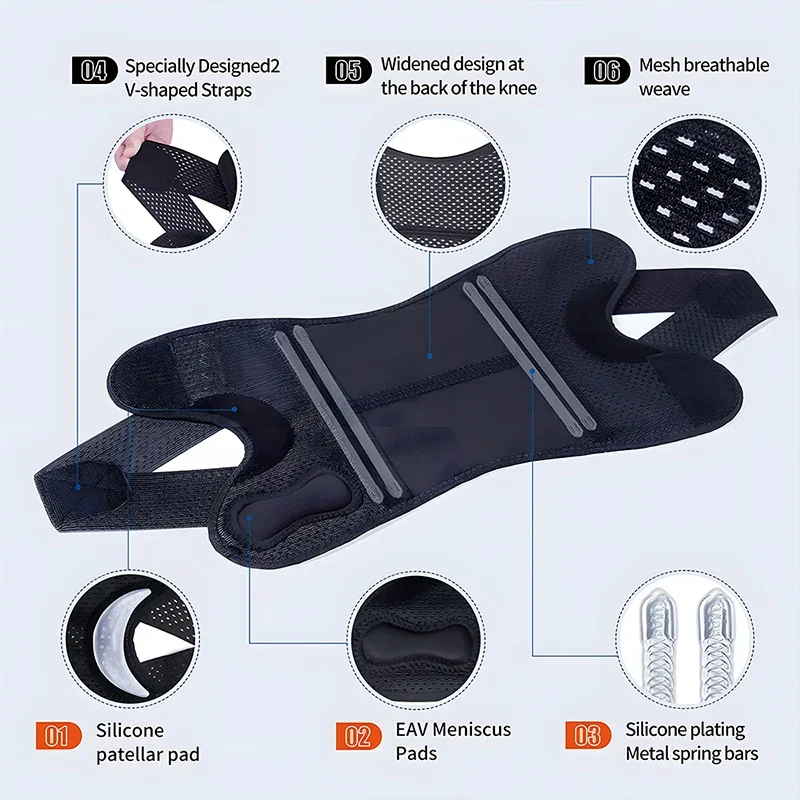 Adjustable Compression Knee Brace Stabilizers Breathable Knee Pad Support for Pain Arthritis Injury Recovery knee pad knee support knee brace knee wraps