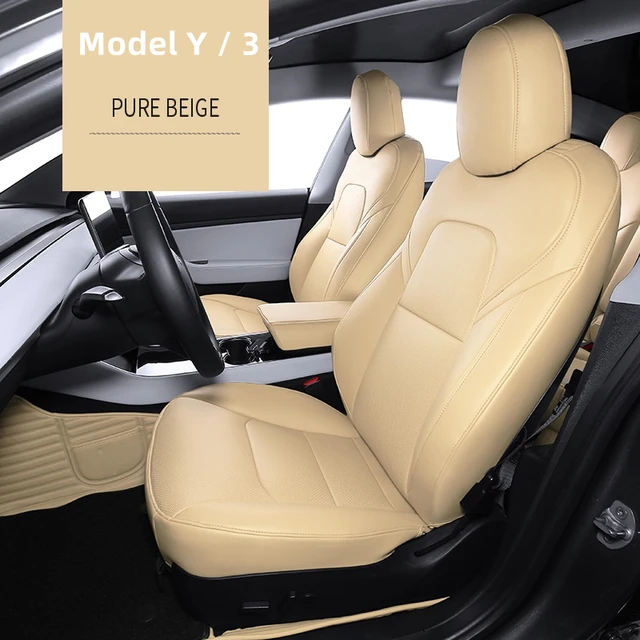 Für Tesla Modell Y Modell 3 2019-21 2022 Kopfstütze und lenden support Neck  kissen Hohe-qualität leder sitzkissen auto zubehör - AliExpress