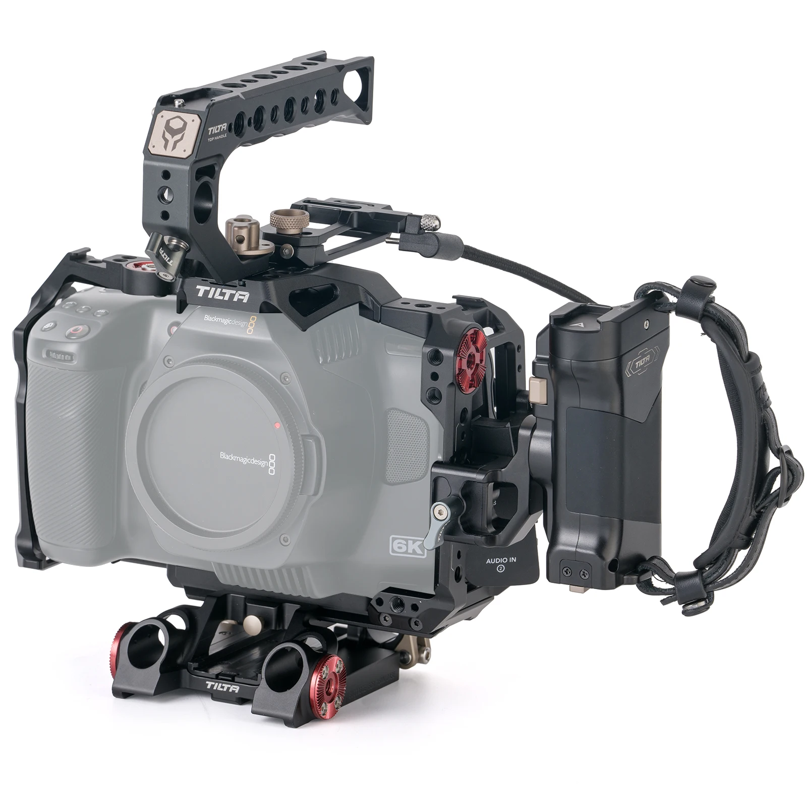 Tilta Bmpcc 6K Pro Camera Cage Ta-T11-A Dslr Rig Kit Per Bmd Bmpcc 6K Pro Piastra Di Base Maniglia Superiore R/S Maniglia Laterale Armatura