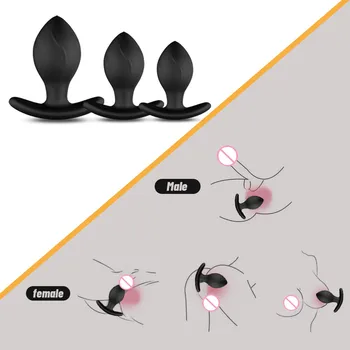Silicone Anal Butt Plug Masturbator Anal Toys For Women Vibrate Dildo Female GSpot Sex Toys for Adults18 Erotic toy anal trainer 3