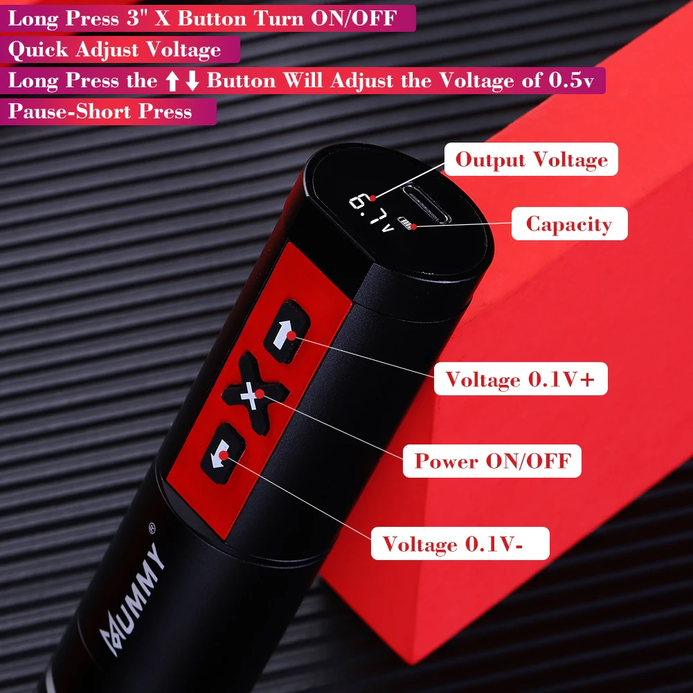 Tattoo Pen Wireless Tattoo Machine LED Digital Display Mummy 2200mah Battery Tattoo Pen Powerful Rotary Motor For Liner And Shader