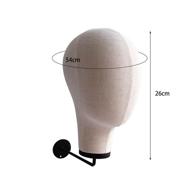 Mannequin Head Wall Mount Smooth Durable Space Saving Simple to Install Wig