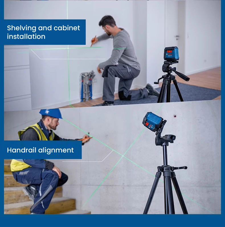 Description Picture 5 of itemBosch GLL 50 G Green Laser Level 2-Line 15m Self-Adjusting Level and Vertical Cross Professional Laser Levels Measurement Tool